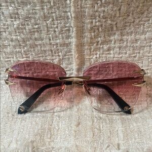 Authentic Roberto Cavalli rimless sunglasses with custom gradient lenses vrc022